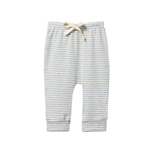 Cotton Drawstring Pants Grey Marl Stripe