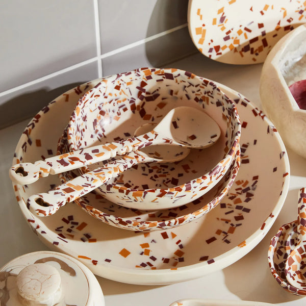 Medina Platter Nougat Terrazzo