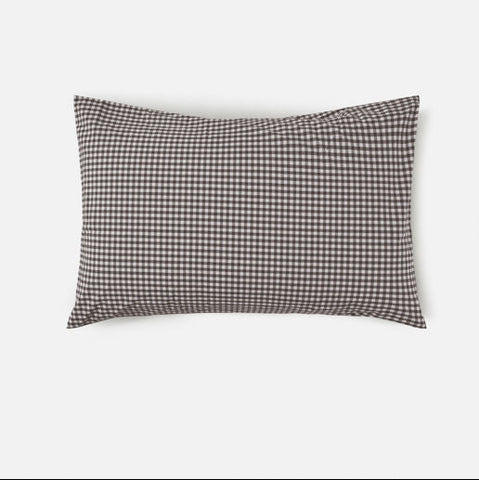 Gingham Pillowcase Pair Cocoa