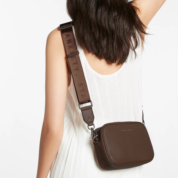 Plunder Webbed Strap Crossbody Bag Cocoa