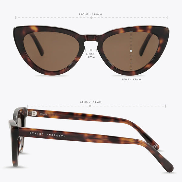 Villain Sunglasses Brown Tort