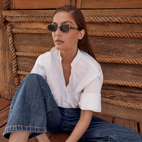 Wonder Sunglasses White Tort