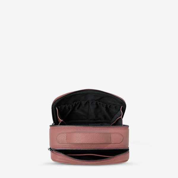 Sail on Dusty Rose Leather Toiletry Bag