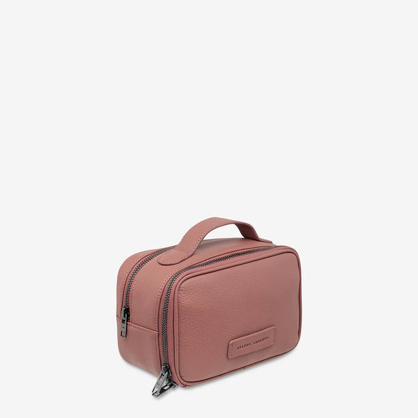 Sail on Dusty Rose Leather Toiletry Bag