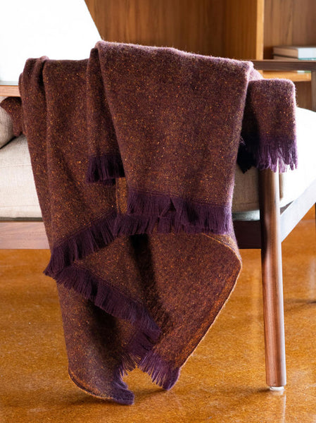 Bach Wool Blanket Mulberry/Orange Peel