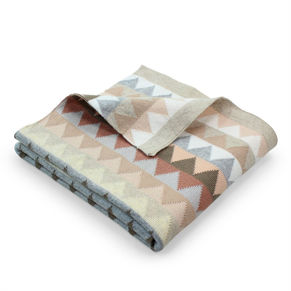 Archie Triangles Cotton Blanket Multi Natural
