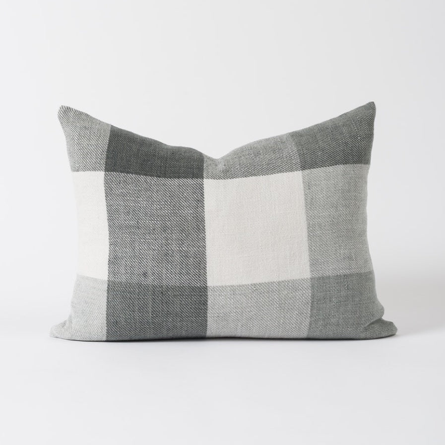 Morrison Woven Cushion Slate/Ivory