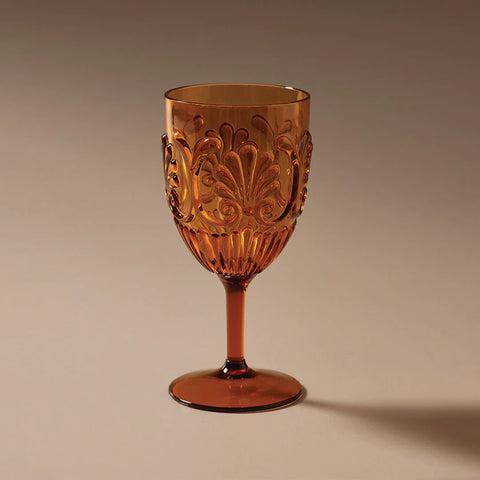 Flemington Acrylic Wine Glass Amber
