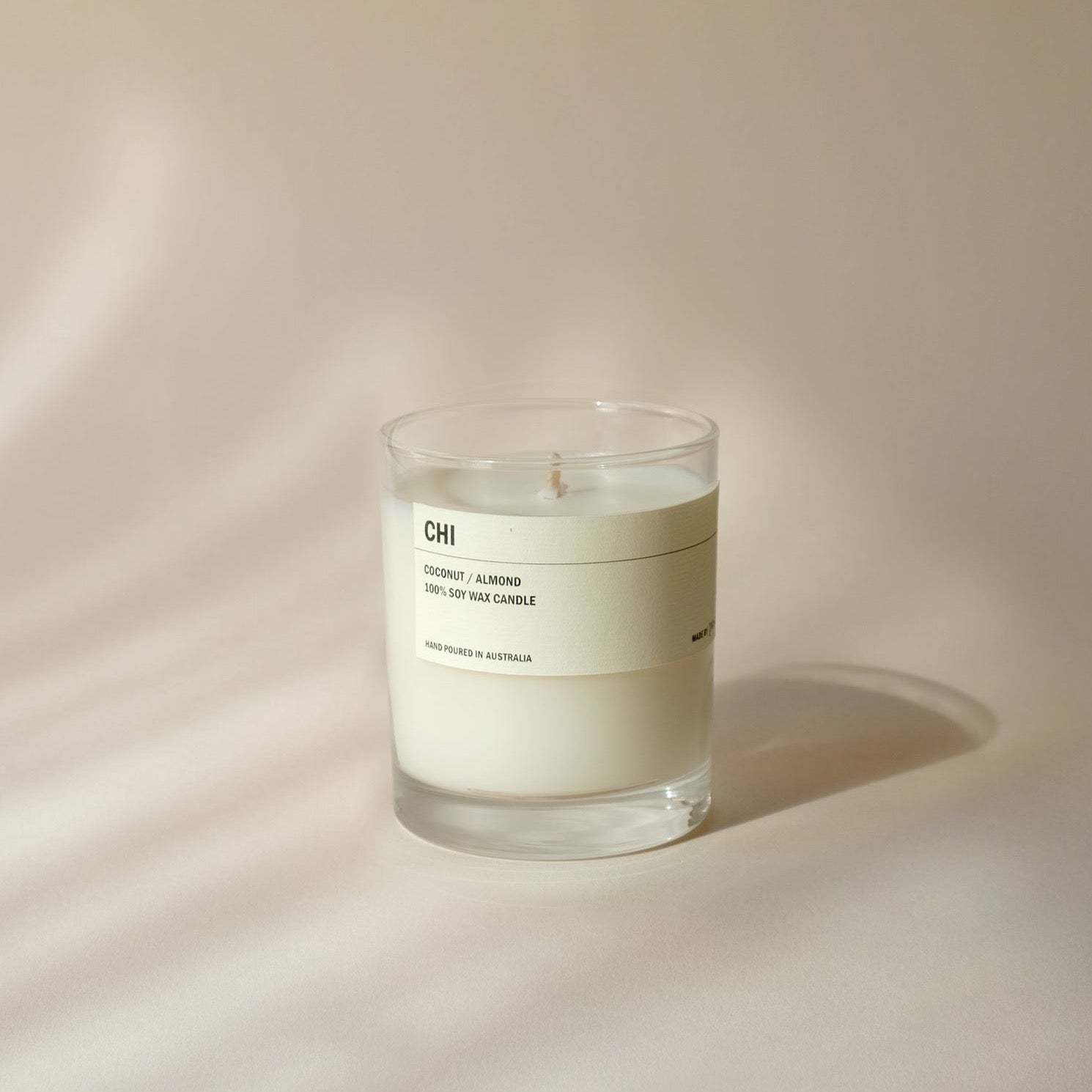 CHI: Coconut / Almond Clear Candle 300g