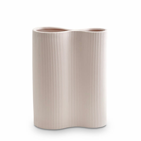 Ribbed Infinity Vase (M) Nude