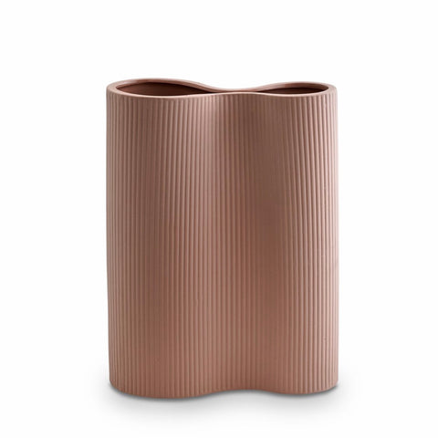 Ribbed Infinity Vase (M) Ochre