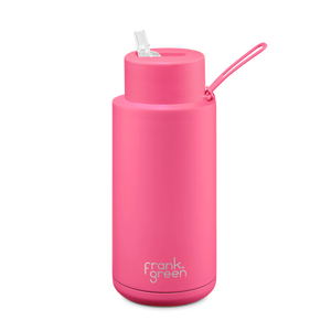 Ceramic Reusable Bottle 1L Neon Pink