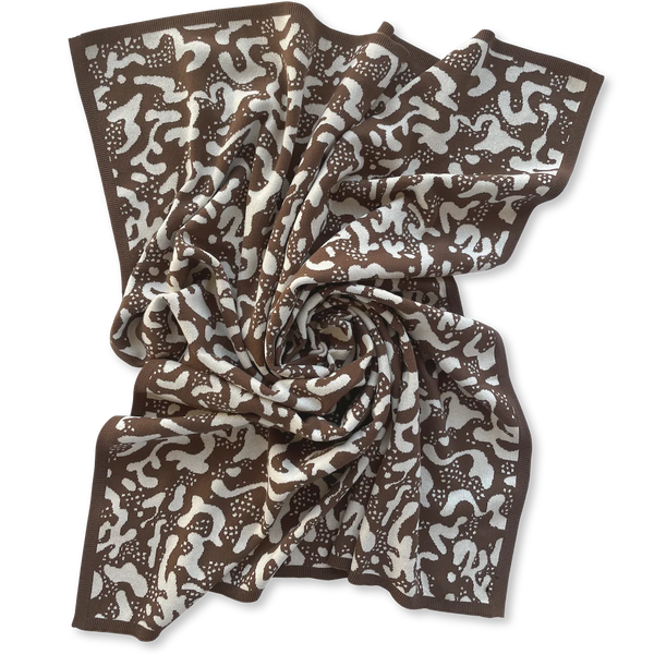 Splash Baby Blanket Chocolate
