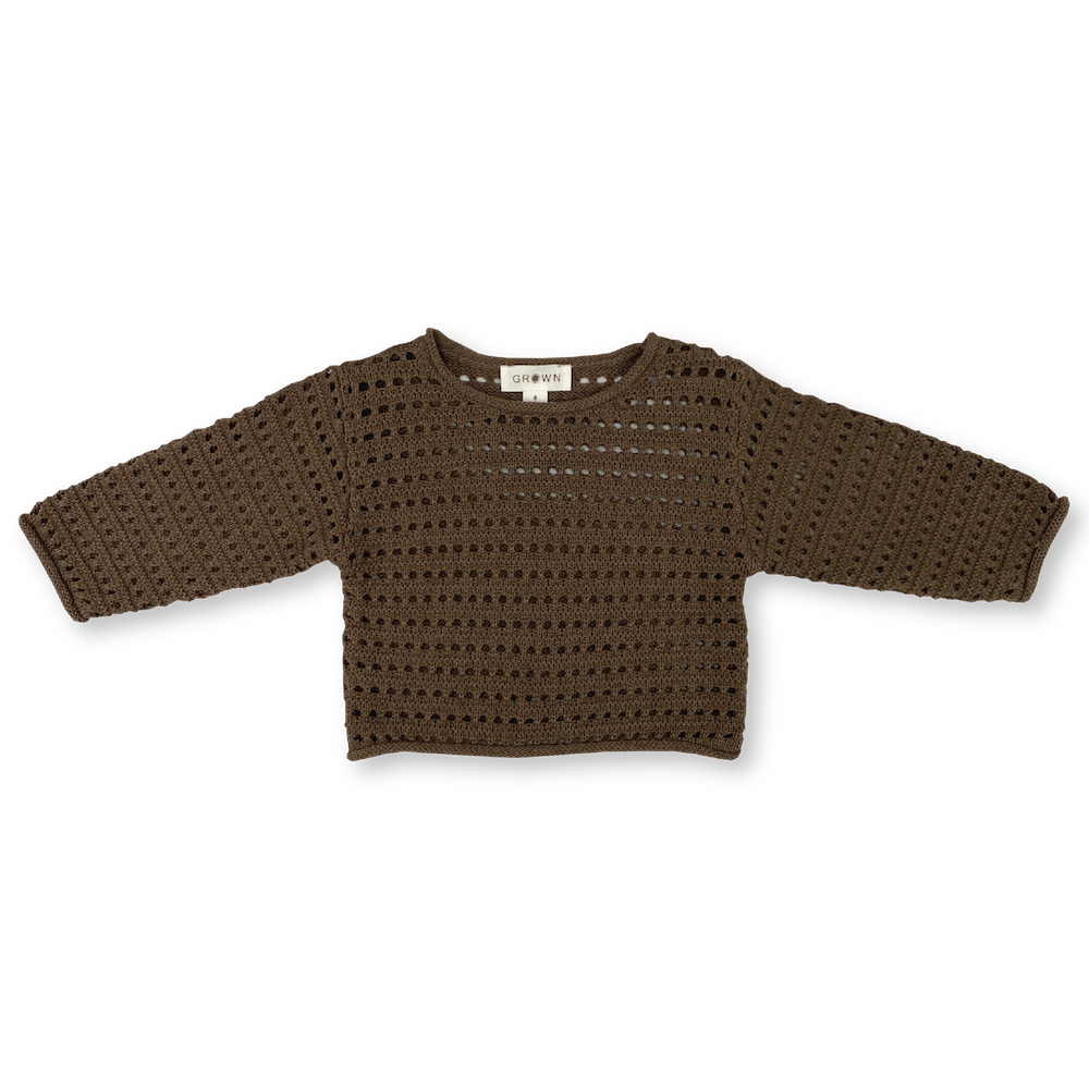 Summer Open Knit Pull Over - Mud