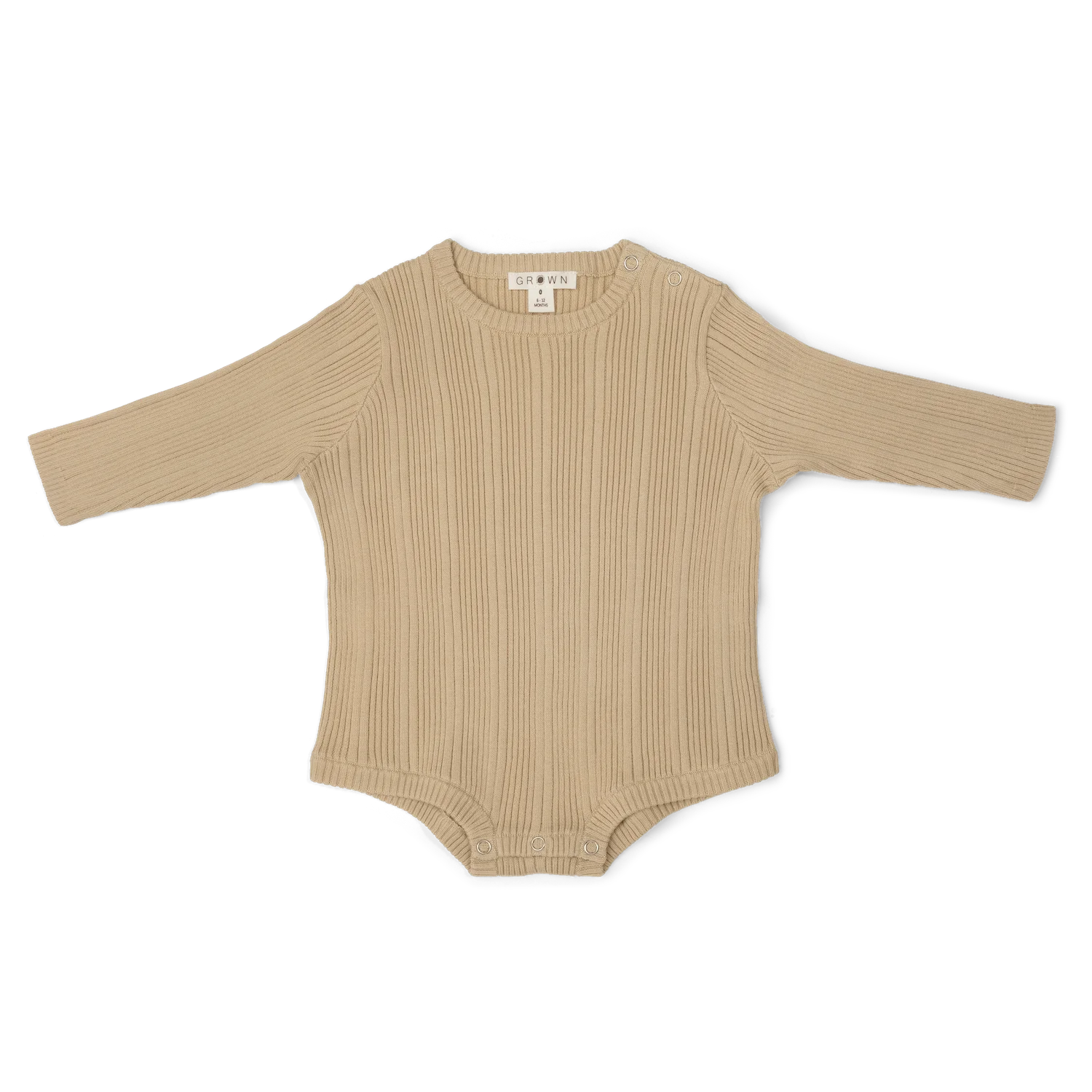 Organic Ribbed Romper Oyster
