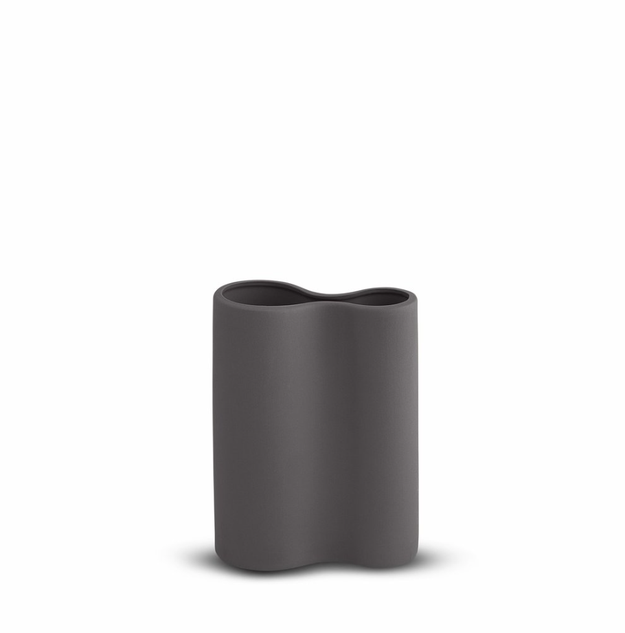 Smooth Infinity Vase (S) Charcoal