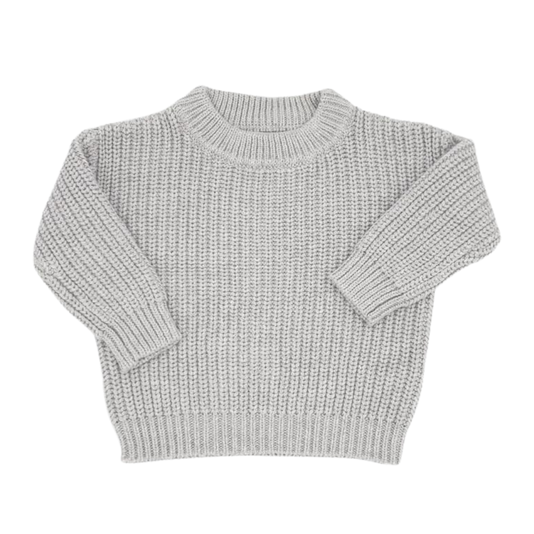 Asher Chunky Knit Forest Grey Marle