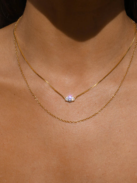 Birthstone Necklace April Diamond