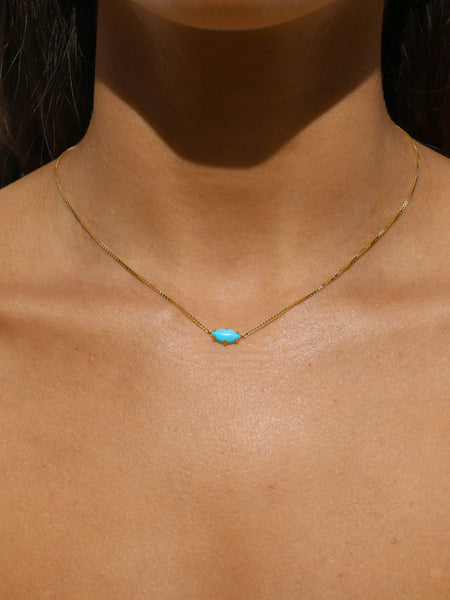 Birthstone Necklace December Turquoise