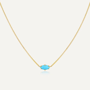 Birthstone Necklace December Turquoise