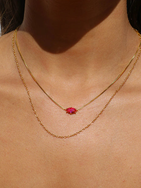 Birthstone Necklace July Ruby