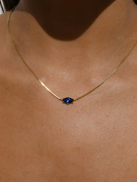Birthstone Necklace September Sapphire