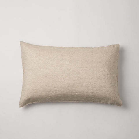 Chambray Linen Pillowcase Pair Oatmeal