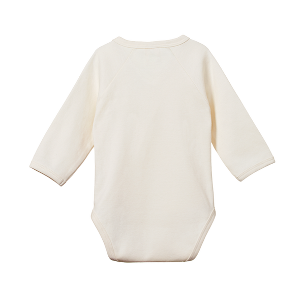 Cotton Long Sleeve Bodysuit Natural