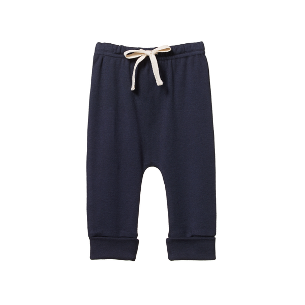 Cotton Drawstring Pants Navy