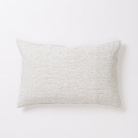 Pinstripe Linen Pillowcase Pair Pepper/Chalk