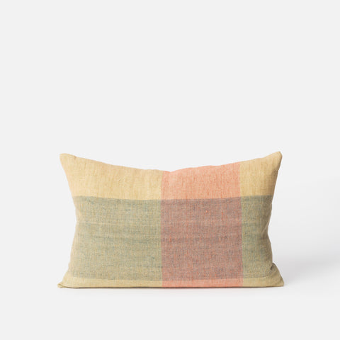 Oban Handwoven Linen Cushion Heron/Multi
