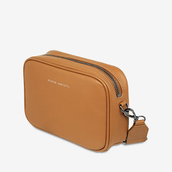 Plunder Webbed Strap Crossbody Bag Tan